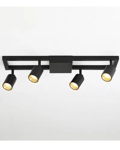 VIDALITE VIDALITE SHURA BLACK 4-LIGHT SQUARE TRACK LIGHT WITH ADJUSTABLE HEADS