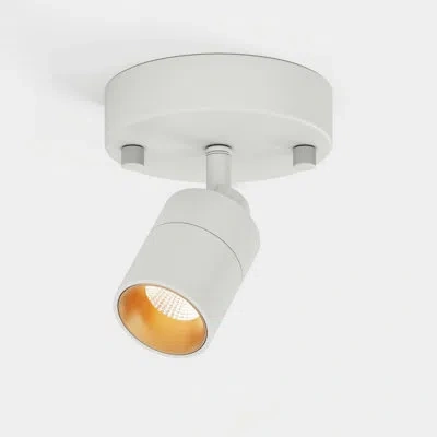 Vidalite Shura Plug-in Spot Light With Dimmer Switch & Rotatable Head, Integrated Led Bulb, Flush Mount Wall  In Matte White