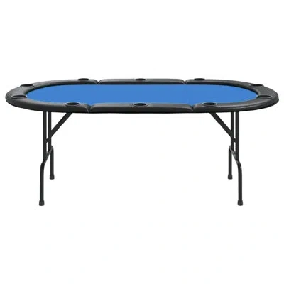 Vidaxl 10-player Folding Poker Table 81.1"x41.7"x29.9" In Blue