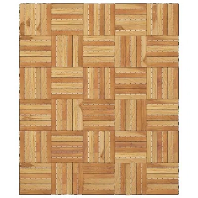 Vidaxl 11.8" X 11.8" Wood Interlocking Deck Tile In Brown