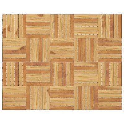Vidaxl 11.8" X 11.8" Wood Interlocking Deck Tile In Brown