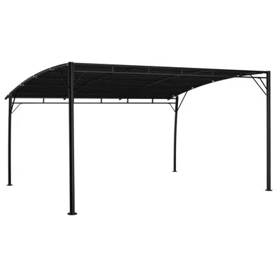 Vidaxl 13.1 Ft. W X 9.8 Ft. D Metal Patio Gazebo In Anthracite