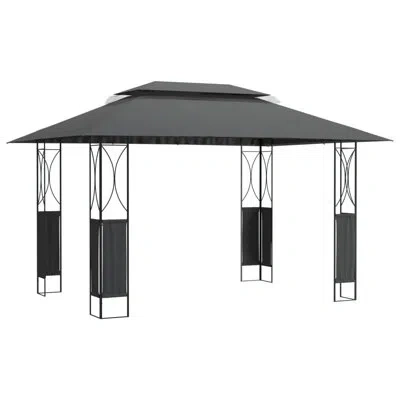 Vidaxl 13.1 Ft. W X 9.84 Ft. D Steel Patio Gazebo Gazebo In Anthracite