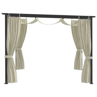 Vidaxl 13.1 Ft. W X 9.84 Ft. D Steel Patio Gazebo Gazebo In Cream