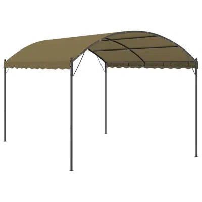 Vidaxl 13.1 Ft. W X 9.84 Ft. D Steel Patio Gazebo Gazebo In Taupe
