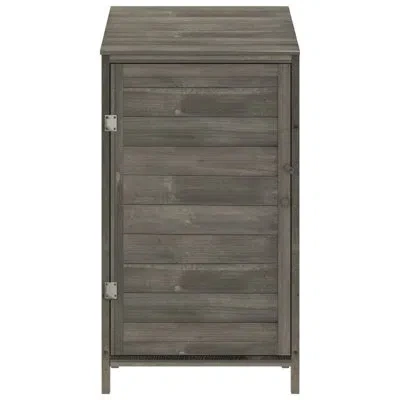 Vidaxl 1.81 Ft. W X 1.71 Ft. D Solid Wood Lean-to Tool Shed In Anthracite