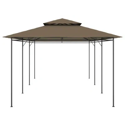 Vidaxl 19.6 Ft. W X 9.77 Ft. D Steel Party Tent In Taupe