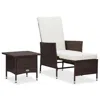 Vidaxl 2 Piece Garden Lounge Set With Cushions Poly Rattan Brown, 310232