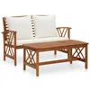 Vidaxl 2 Piece Garden Lounge Set With Cushions Solid Acacia Wood, 310273