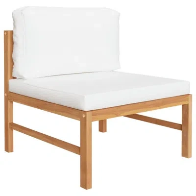Vidaxl 2 Piece Teak Lounge Chair With Cushions In Brown