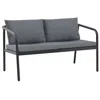 Vidaxl 2 Seater Garden Sofa With Cushions Gray Aluminium, 44699