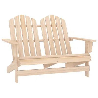 Vidaxl 2-seater Patio Adirondack Chair Solid Wood Fir