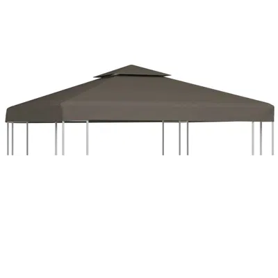Vidaxl 2-tier Gazebo Top Cover 0.68lb/mâ² 118.1"x118.1" Taupe, 44756 In Brown