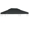 Vidaxl 2-tier Gazebo Top Cover 0.68lb/mâ² 157.5"x118.1" Anthracite, 44758