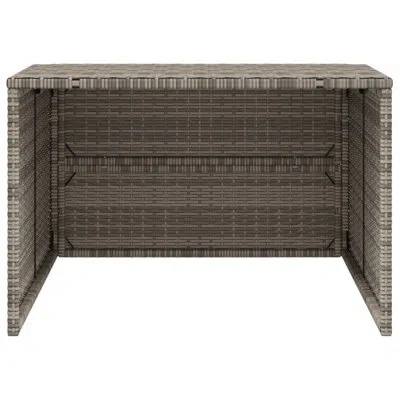 Vidaxl 2.83 Ft. W X 2.95 Ft. D Wicker Tool Shed In Gray