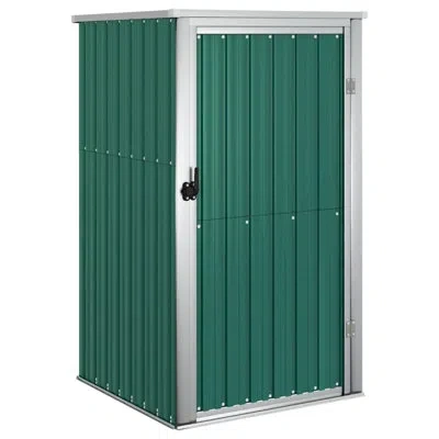 Vidaxl 2.88 Ft. W X 2.92 Ft. D Steel Traditional Storage Shed In Green