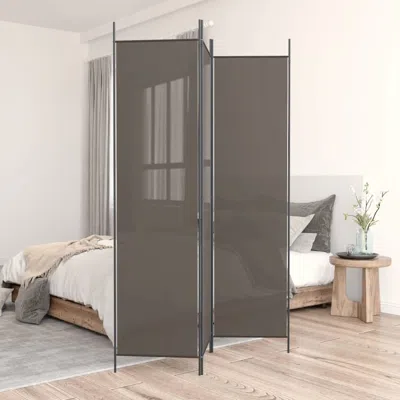 Vidaxl 3-panel Room Divider Anthracite 59.1"x78.7" Fabric In Gray