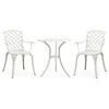 Vidaxl 3 Piece Bistro Set Cast Aluminum White 5593