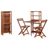 Vidaxl 3 Piece Folding Bistro Set Solid Acacia Wood, 44013