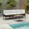 Vidaxl 3 Piece Garden Lounge Set With Cushions Poly Rattan Brown, 310201