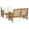 Vidaxl 3 Piece Garden Lounge Set With Cushions Solid Acacia Wood, 3057976