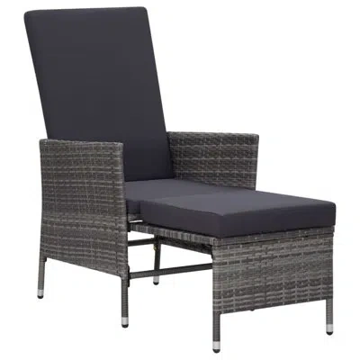 Vidaxl 3 Piece Lounge Chair With Cushions In Gray,gray