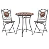 Vidaxl 3 Piece Mosaic Bistro Set Ceramic Tile Terracotta, 279689