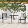 Vidaxl 3 Piece Patio Dining Set Black