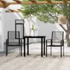 Vidaxl 3 Piece Patio Dining Set Black
