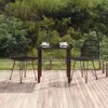Vidaxl 3 Piece Patio Dining Set Black Poly Rattan