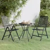 Vidaxl 3 Piece Patio Dining Set Expanded Metal Mesh Anthracite