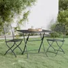 Vidaxl 3 Piece Patio Dining Set Expanded Metal Mesh Anthracite