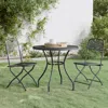 Vidaxl 3 Piece Patio Dining Set Expanded Metal Mesh Anthracite