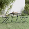 Vidaxl 3 Piece Patio Dining Set Expanded Metal Mesh Anthracite