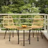 Vidaxl 3 Piece Patio Dining Set Poly Rattan