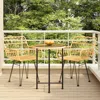 Vidaxl 3 Piece Patio Dining Set Poly Rattan
