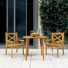 Vidaxl 3 Piece Patio Dining Set Solid Wood Acacia
