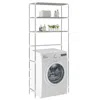 Vidaxl 3-tier Storage Rack Over Laundry Machine Silver 27.2"x11"x66.5"