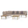 Vidaxl 4 Piece Garden Lounge Set With Cushions Solid Acacia Wood Brown, 44239
