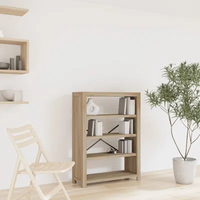 Vidaxl 4-tier Bookcase 31.5"x11.8"x43.3" Solid Wood Acacia In Brown