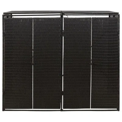 Vidaxl 4.59 Ft. W X 2.63 Ft. D Traditional Garbage Shed In Black