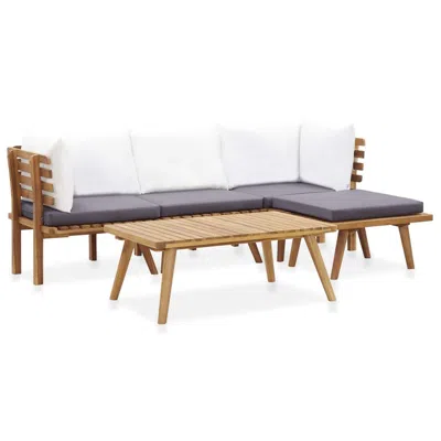 Vidaxl 5 Piece Garden Lounge Set Solid Acacia Wood, 46678 In Brown