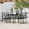 Vidaxl 5 Piece Patio Dining Set Black