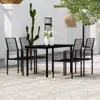 Vidaxl 5 Piece Patio Dining Set Black