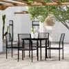 Vidaxl 5 Piece Patio Dining Set Black