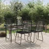 Vidaxl 5 Piece Patio Dining Set Black