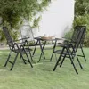 Vidaxl 5 Piece Patio Dining Set Expanded Metal Mesh Anthracite