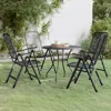 Vidaxl 5 Piece Patio Dining Set Expanded Metal Mesh Anthracite