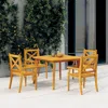 Vidaxl 5 Piece Patio Dining Set Solid Wood Acacia