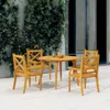 Vidaxl 5 Piece Patio Dining Set Solid Wood Acacia